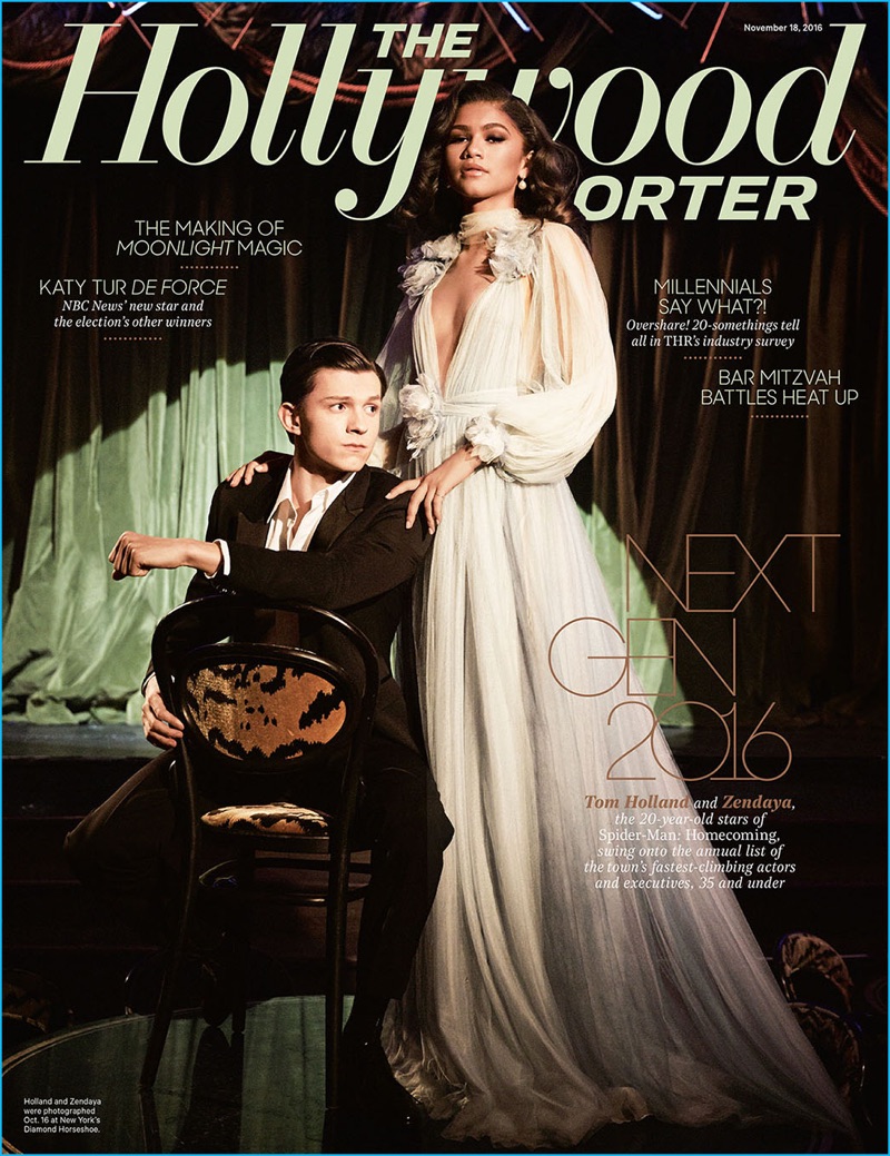 Tom Holland and Zendaya cover the latest issue of The Hollywood Reporter.