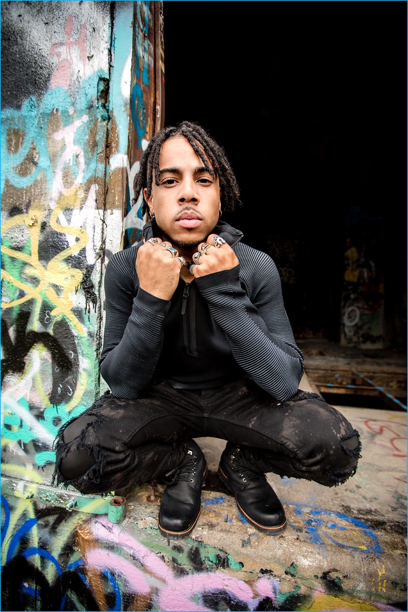 Front and center, Vic Mensa wears UGG's Neumel boots.