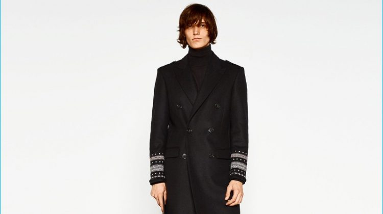 Zara Man Embellished Coat