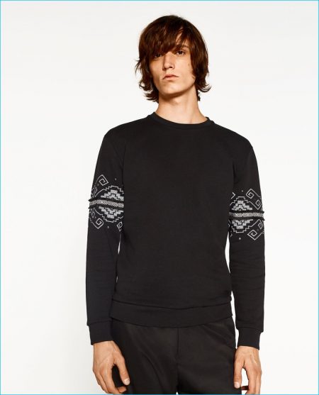 Zara Man Embellished Sweater