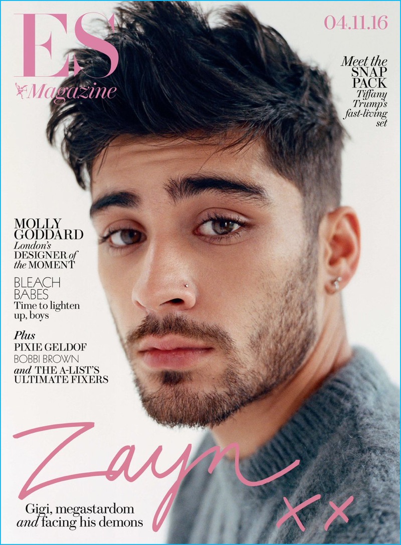 Zayn Malik covers the most recent issue of ES magazine.