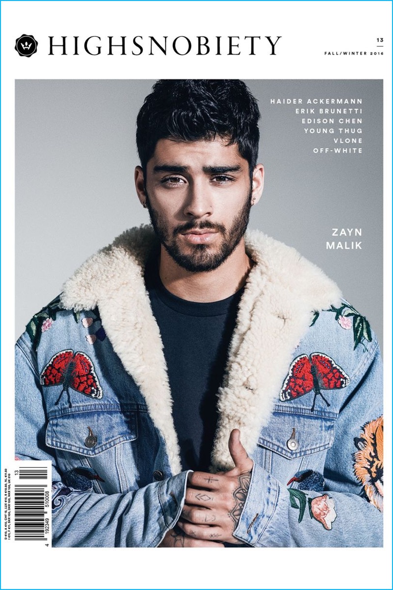 Zayn Malik covers the fall-winter 2016 issue of Highsnobiety.