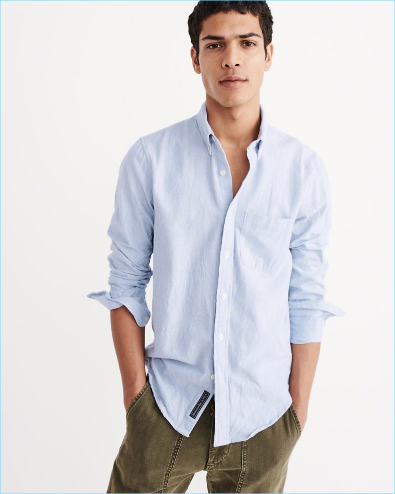 Abercrombie Fitch Heathered Oxford Shirt