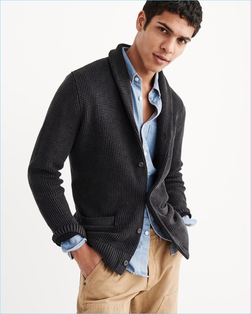 Abercrombie Fitch Shawl Neck Cardigan Sweater