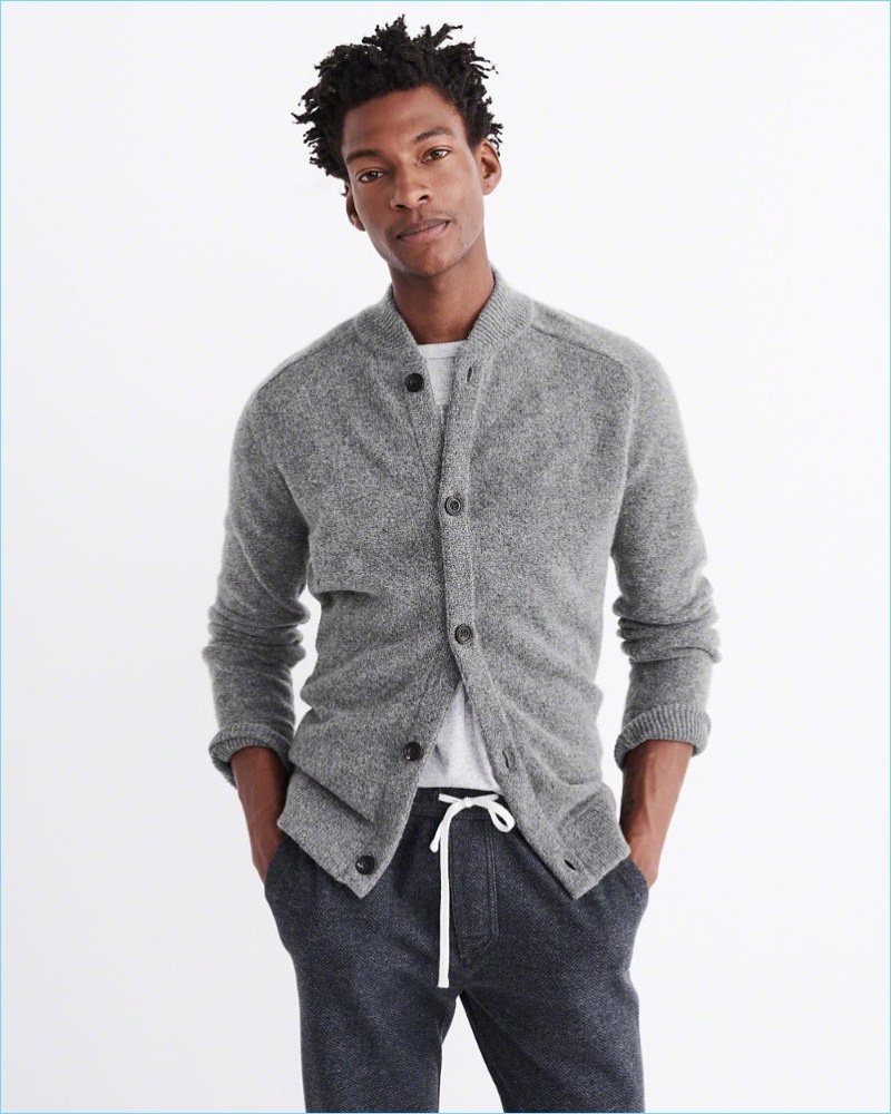 Abercrombie Fitch Wool Blend Bomber Cardigan