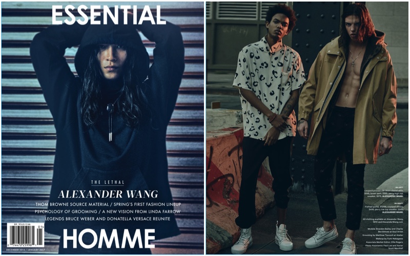 Alexander wang 2016 essential homme cover story