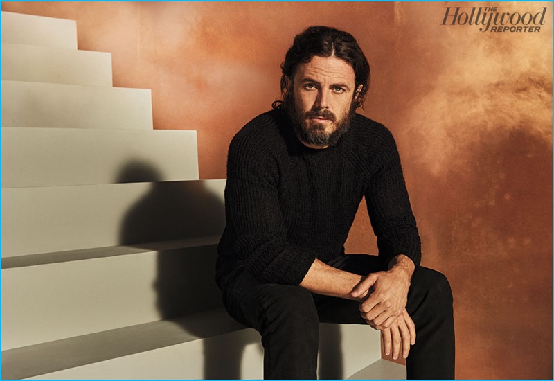 Casey Affleck sits for a portrait, commissioned by The Hollywood Reporter.