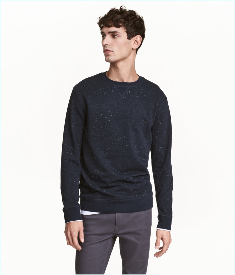 HM Men 2016 Blue Sweatshirt