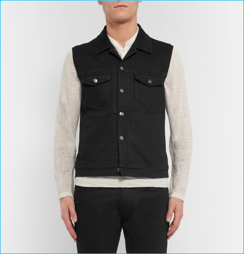 Kent & Curwen Black Denim Vest