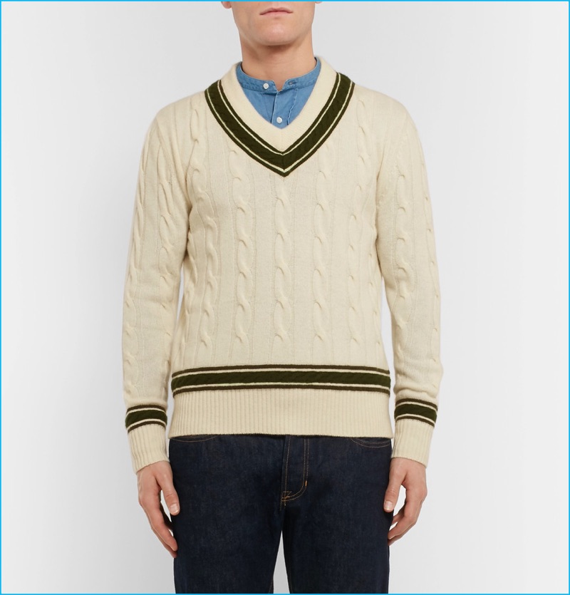 Kent & Curwen Merino Wool Cricket Sweater