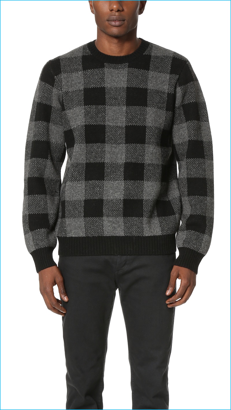 Make a check statement with Obey's black and grey sweater.