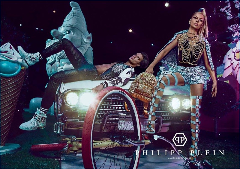 Steven Klein photographs Matthew Terry and Fergie for Philipp Plein's spring-summer 2017 campaign.