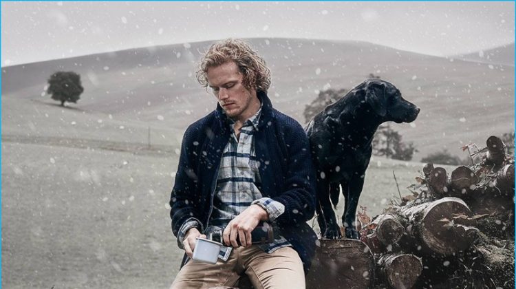 Sam Heughan 2016 Barbour Winter Campaign