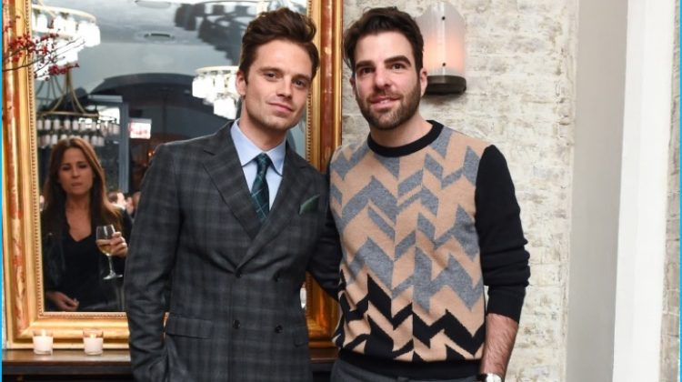Sebastian Stan, Zachary Quinto + More Party with Esquire, Wear Salvatore Ferragamo