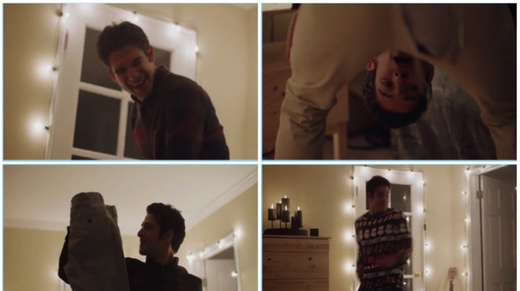 Tyler Posey Charms in Funny H&M Holiday Spot