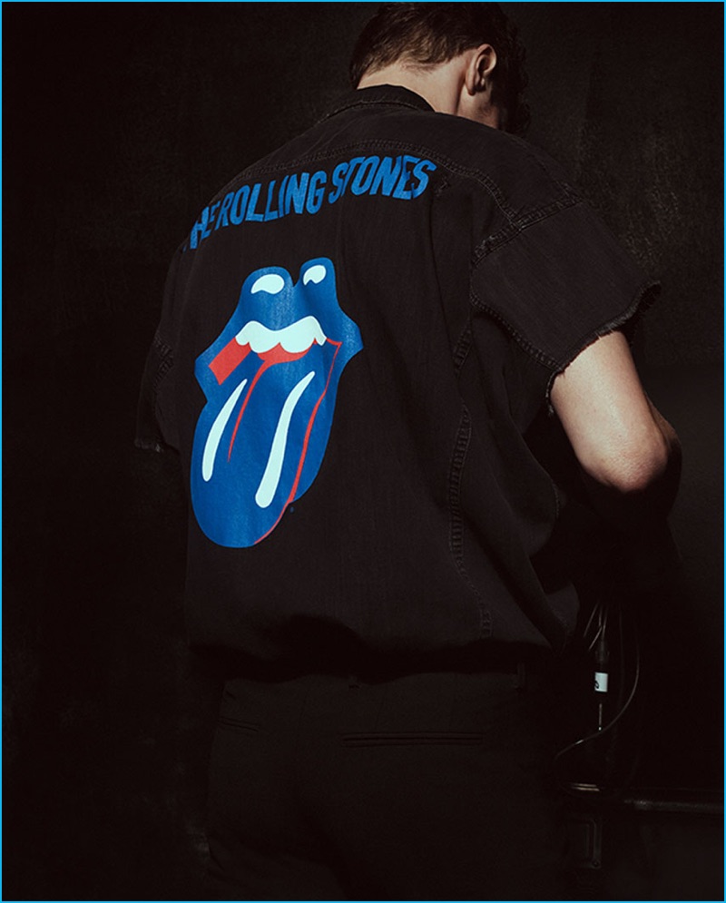 rolling stones denim jacket zara