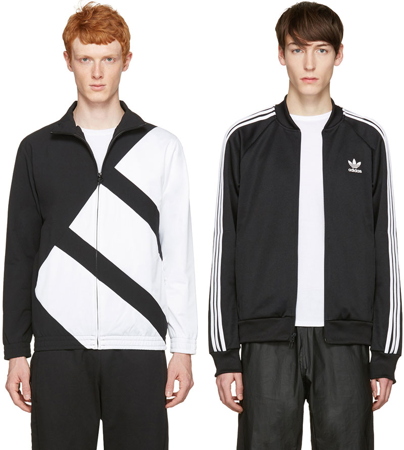 adidas originals black panelled track jacket