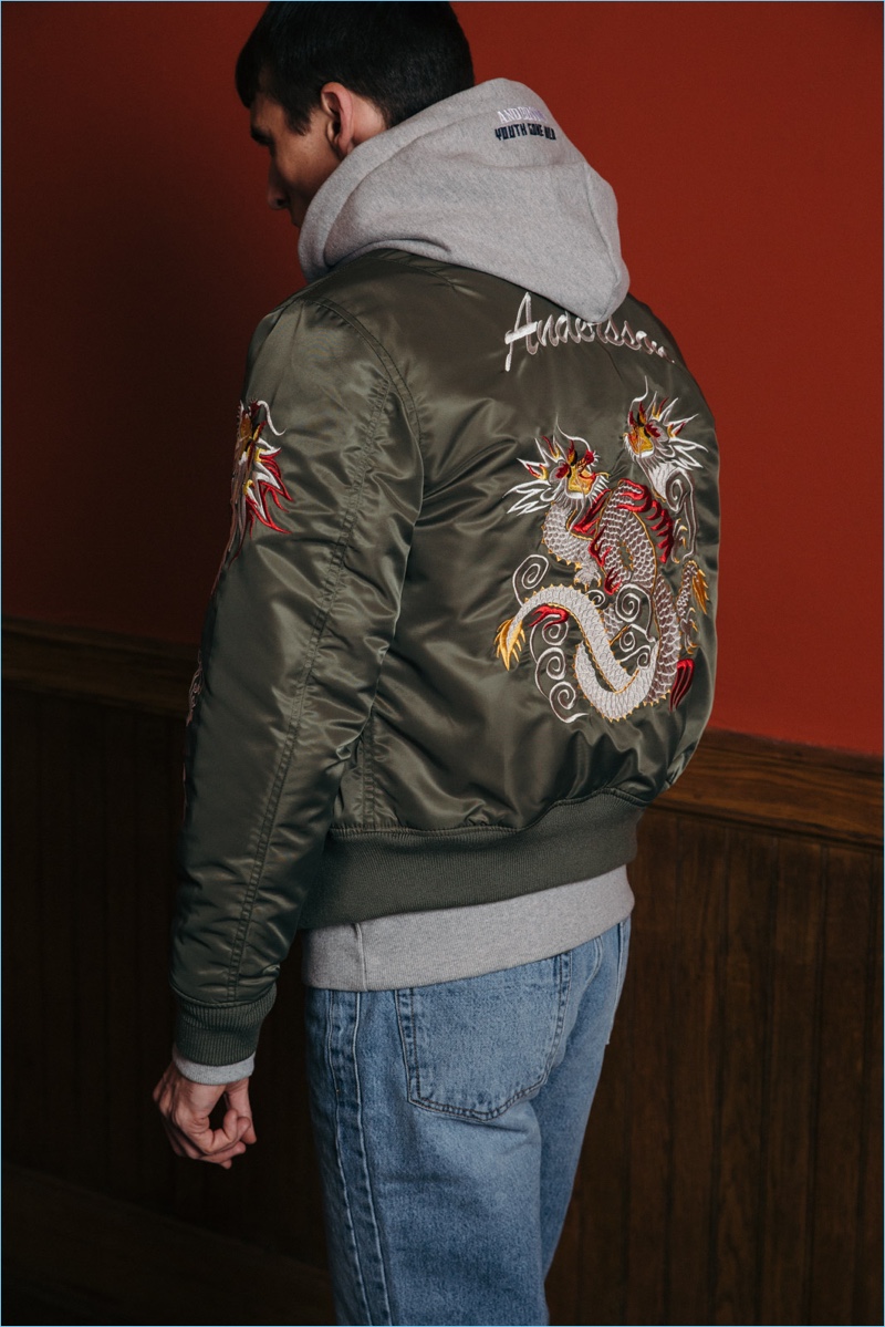 A dragon embroidered bomber jacket is among Andersson Bell's hero pieces for the season.