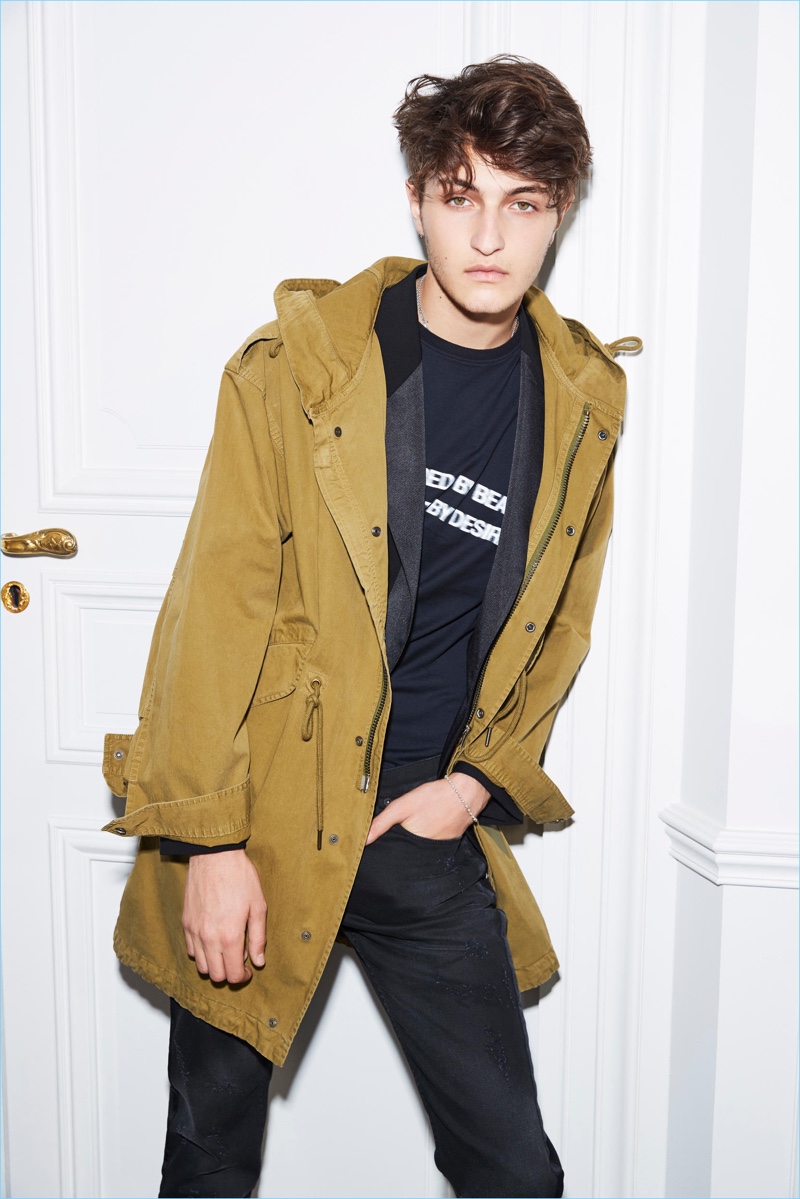 Going casual, Anwar Hadid stars in Zadig & Voltaire's spring-summer 2017 campaign.
