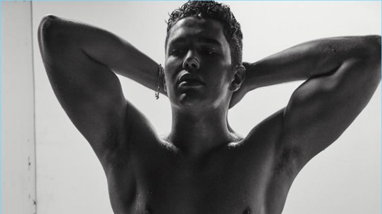 Austin Mahone shirtless L'Uomo Vogue photo shoot