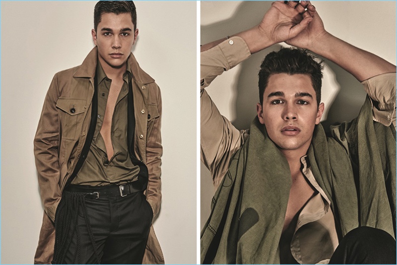 Austin Mahone L'Uomo Vogue Photo Shoot Military Style