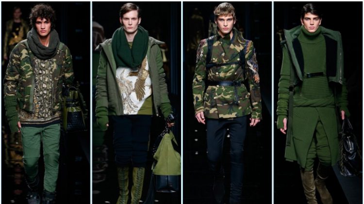 Balmain presents its fall-winter 2017 men's collection during Paris Fashion Week.