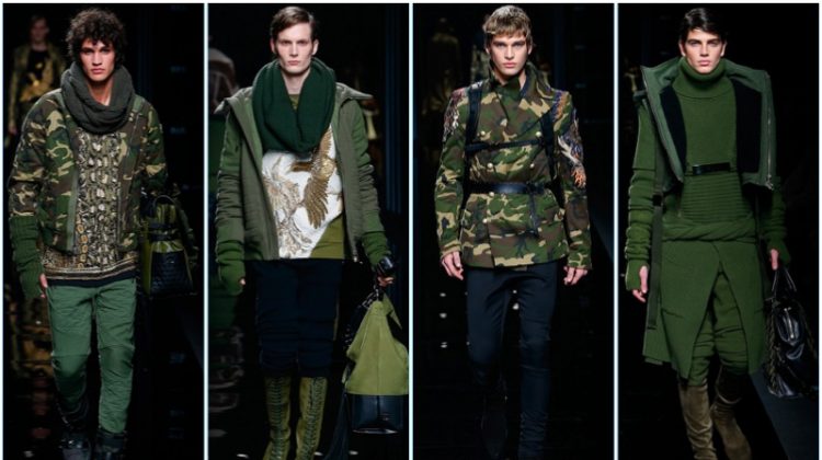 Balmain Gets in Formation for Military-Inspired Fall ’17 Collection