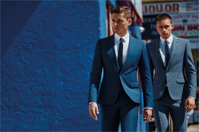 Suiting up, Jace Moody and Maverick appear in Ben Sherman's spring-summer 2017 campaign.