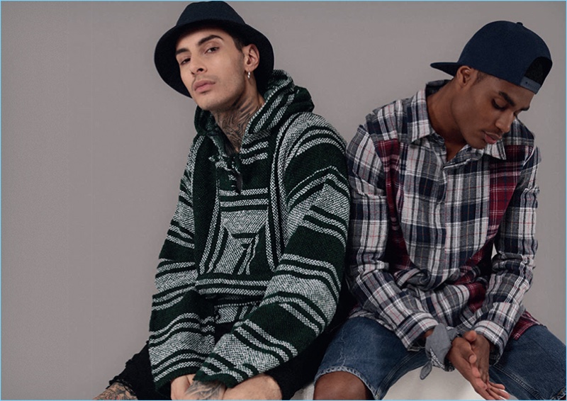 Savio de Chiara and Karon Byers channel 90s style in the latest fashions from BoohooMan. » Revisit 90s Trends with BoohooMan's Spring '17 Collection Savio de Chiara and Karon Byers channel 90s style in the latest fashions from BoohooMan.