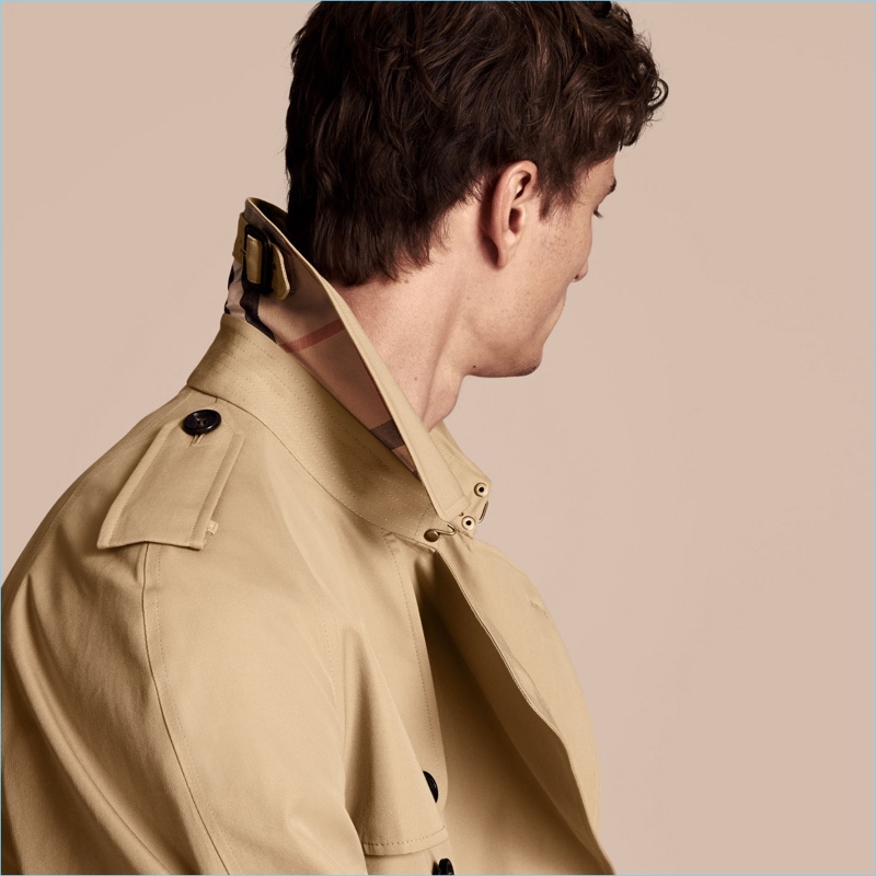 Burberry Men's Trench Coat Collar Check Print » Fashionisto Essential: Burberry Heritage Trench Coat Burberry Men's Trench Coat Collar Check Print