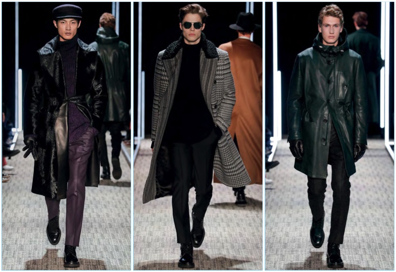 Cerruti presents its fall-winter 2017 men's collection during Paris Fashion Week.