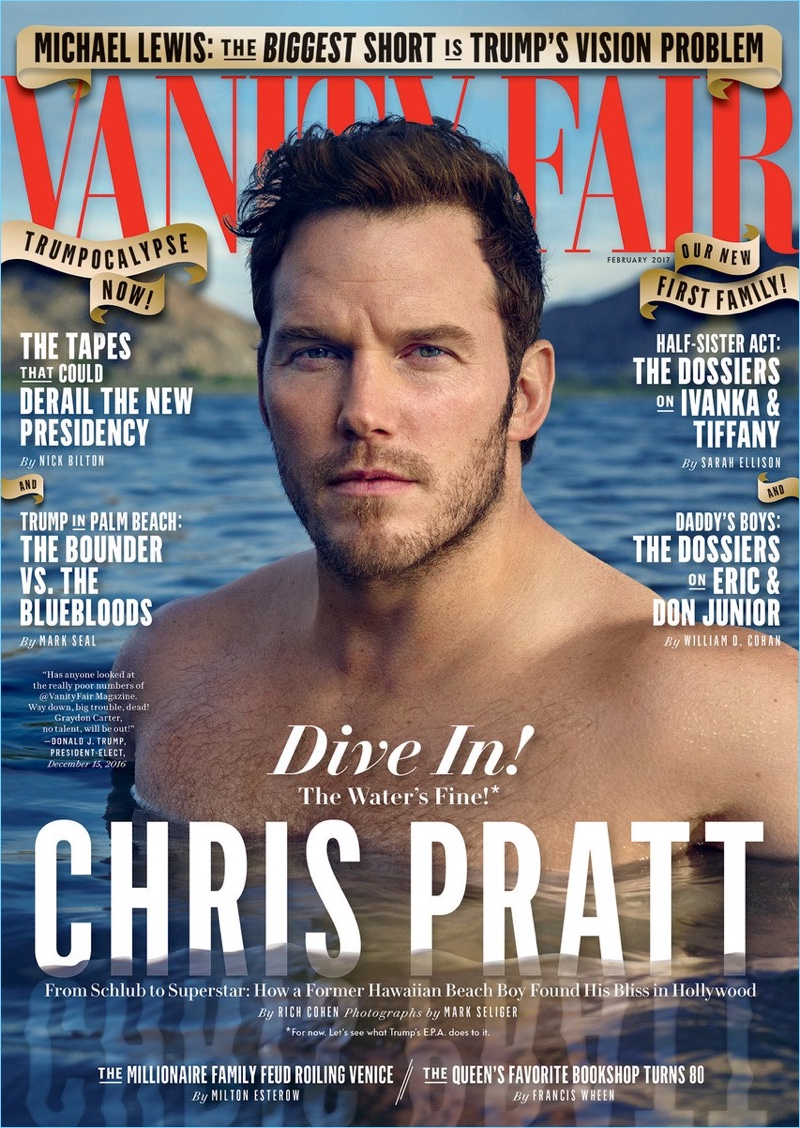 Chris Pratt Shirtless Vanity Fair February 2017 Cover