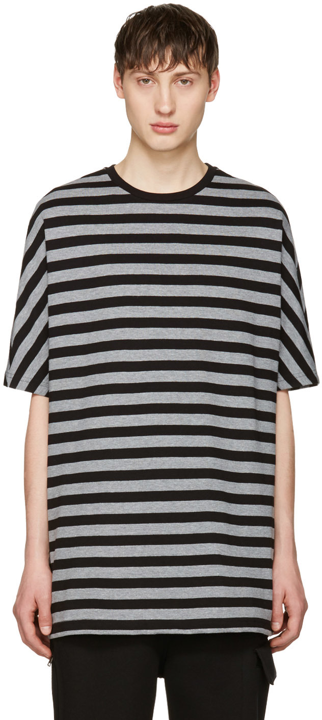 Diesel Black Gold offers an oversized spin on the classic striped t-shirt. 