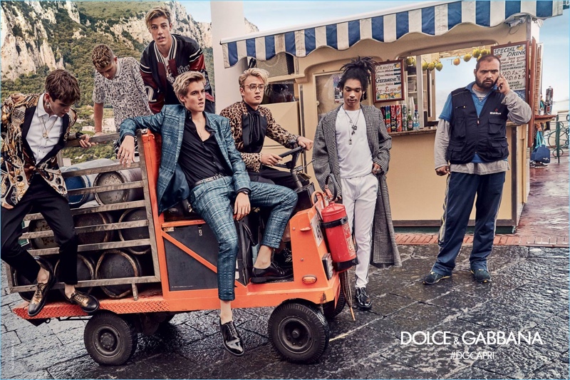 Gabriel-Kane Day-Lewis, Rafferty Law, Cameron Dallas, Presley Gerber, Brandon Thomas Lee, and Luka Sabbat front Dolce & Gabbana's spring-summer 2017 campaign.