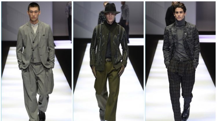 Emporio Armani Does Graphic Tailoring for Fall ’17 Collection