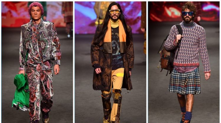 Etro presents its fall-winter 2017 men's collection during Milan Fashion Week.