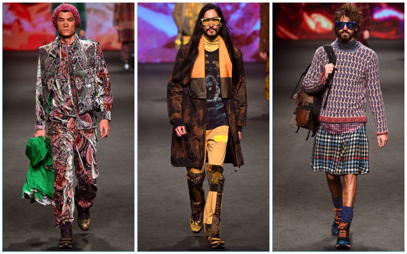 Etro presents its fall-winter 2017 men's collection during Milan Fashion Week. » Etro Reaches Magical Heights with Fall '17 Collection Etro presents its fall-winter 2017 men's collection during Milan Fashion Week.