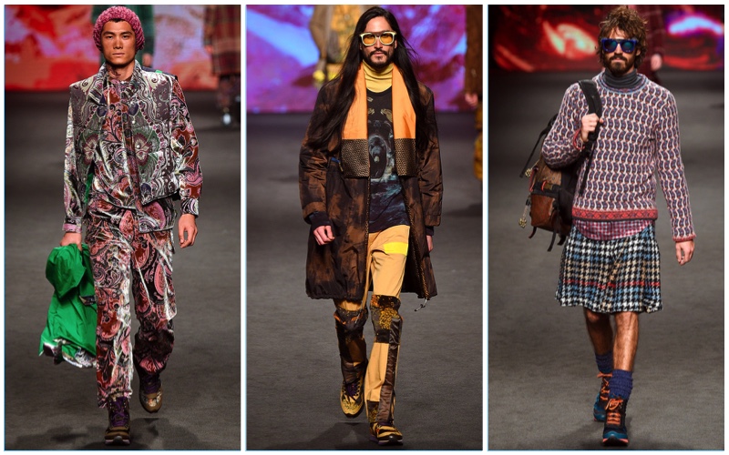 Etro presents its fall-winter 2017 men's collection during Milan Fashion Week.