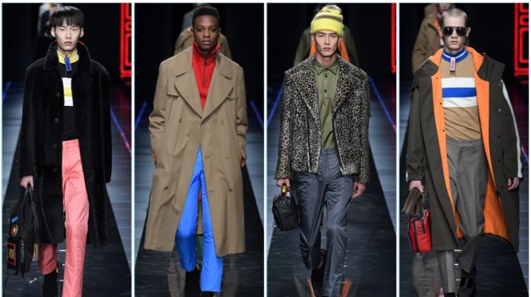 Fendi presents its fall-winter 2017 men's collection during Milan Fashion Week.