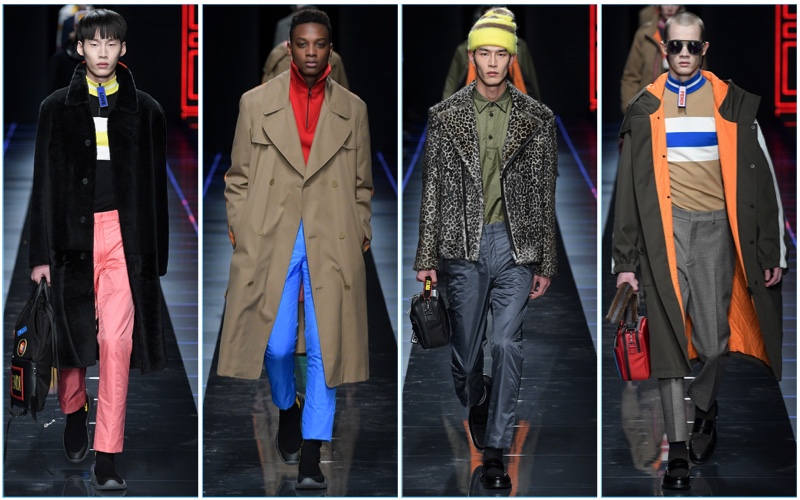 Fendi presents its fall-winter 2017 men's collection during Milan Fashion Week.