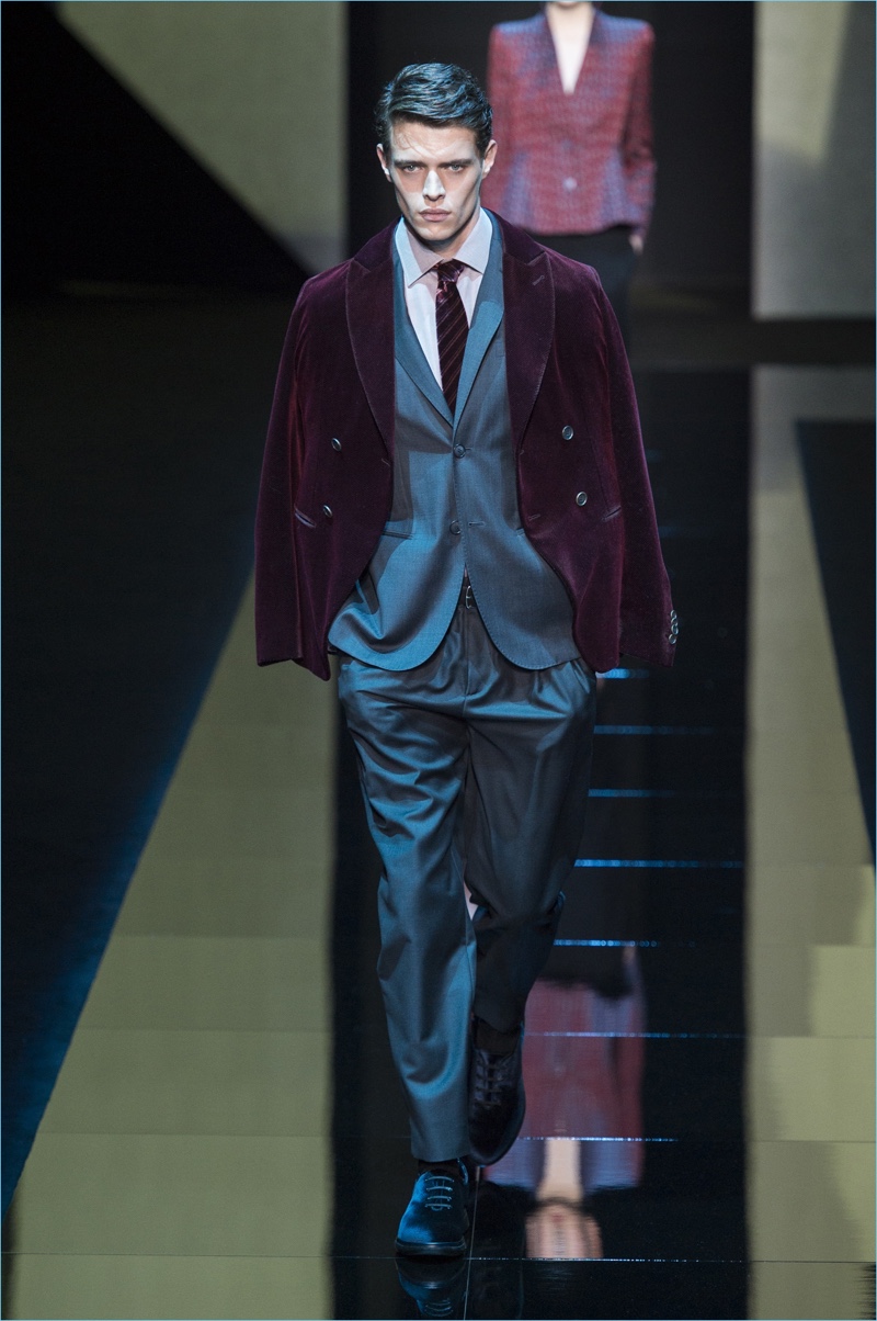 » Giorgio Armani Captures Neo-Classic Attitude for Fall '17 Collection Giorgio Armani 2017 Fall Winter Mens Collection 003