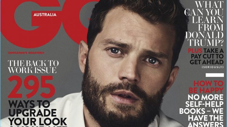 Jamie Dornan covers the February 2017 issue of GQ Australia.