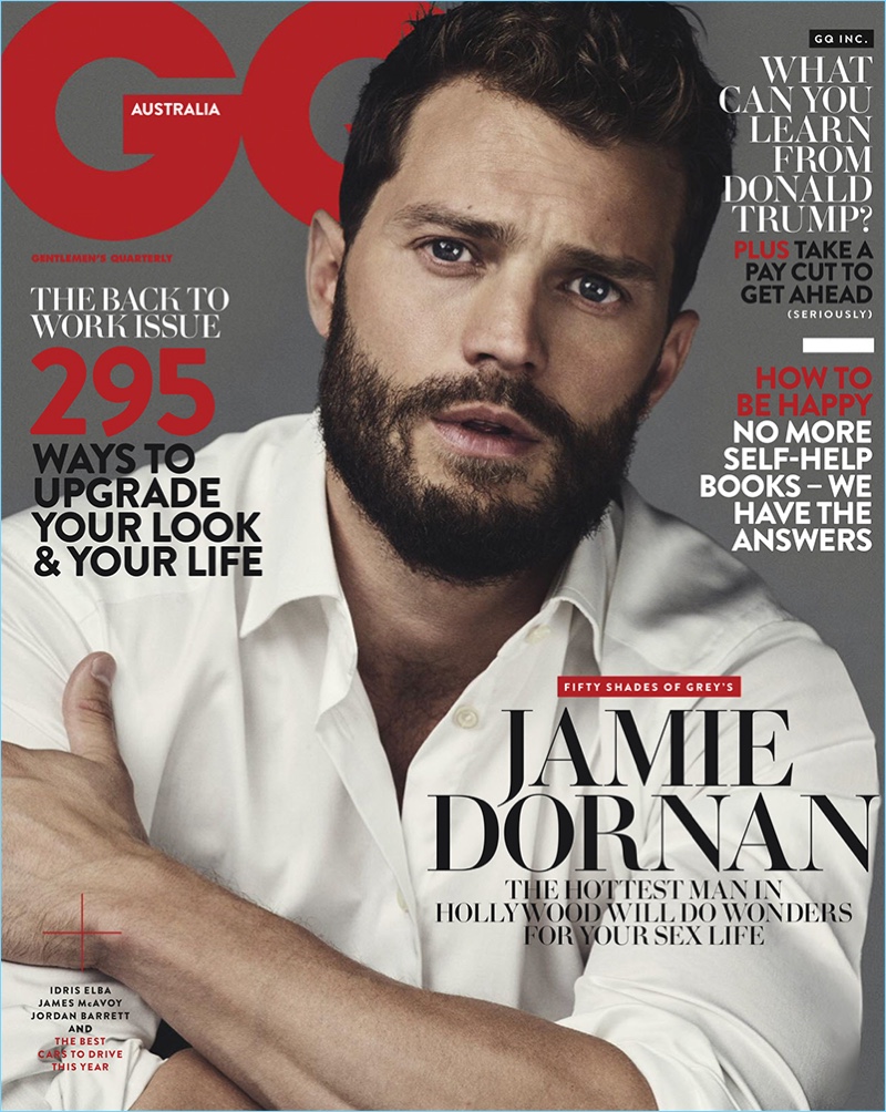 Jamie Dornan covers the February 2017 issue of GQ Australia.