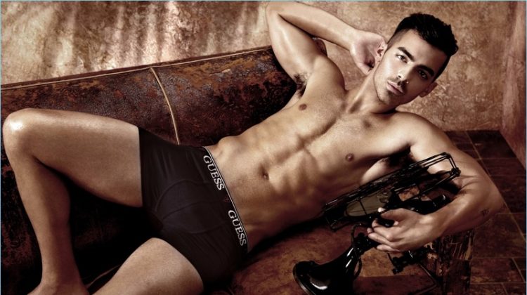 DNCE frontman, Joe Jonas strips down to his underwear for GUESS' spring-summer 2017 campaign.