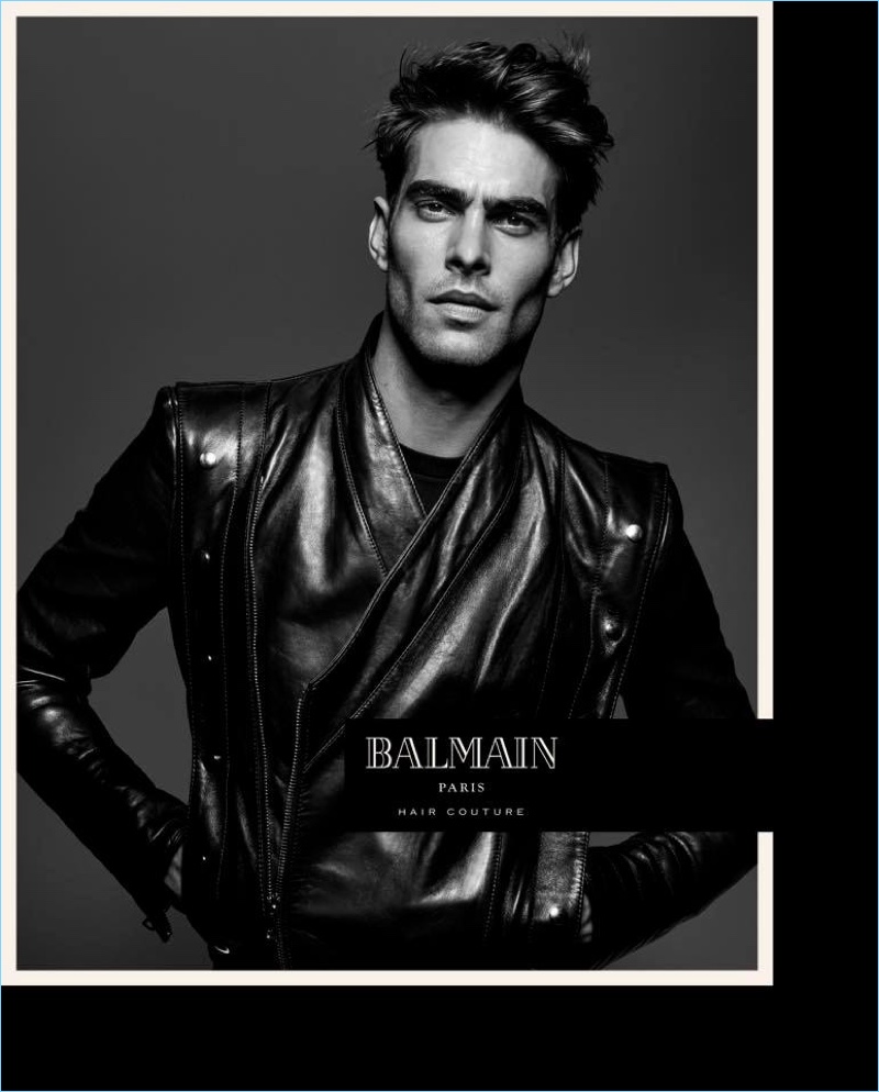 Jon Kortajarena stars in Balmain Paris Hair Couture's spring-summer 2017 campaign.