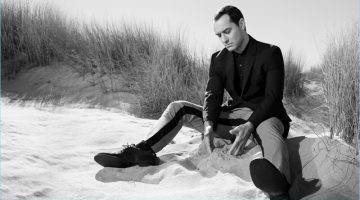 Jude Law Fronts Prada's Gloomy Spring Campaign Jude Law appears in a black and white photo for Prada's spring-summer 2017 campaign.