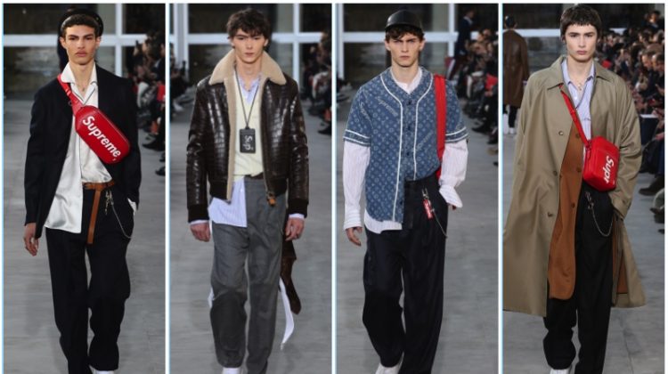 Louis Vuitton presents its New York-inspired fall-winter 2017 men's collection during Paris Fashion Week.