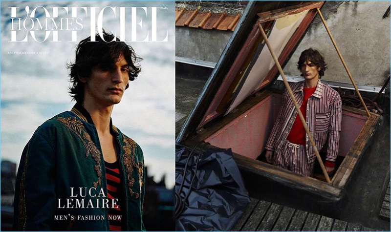 Luca Lemaire stars in L'Officiel Hommes Italia's latest cover story.