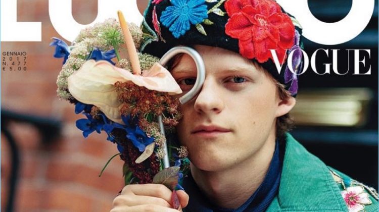 Lucas Hedges covers the January 2017 issue of L'Uomo Vogue.