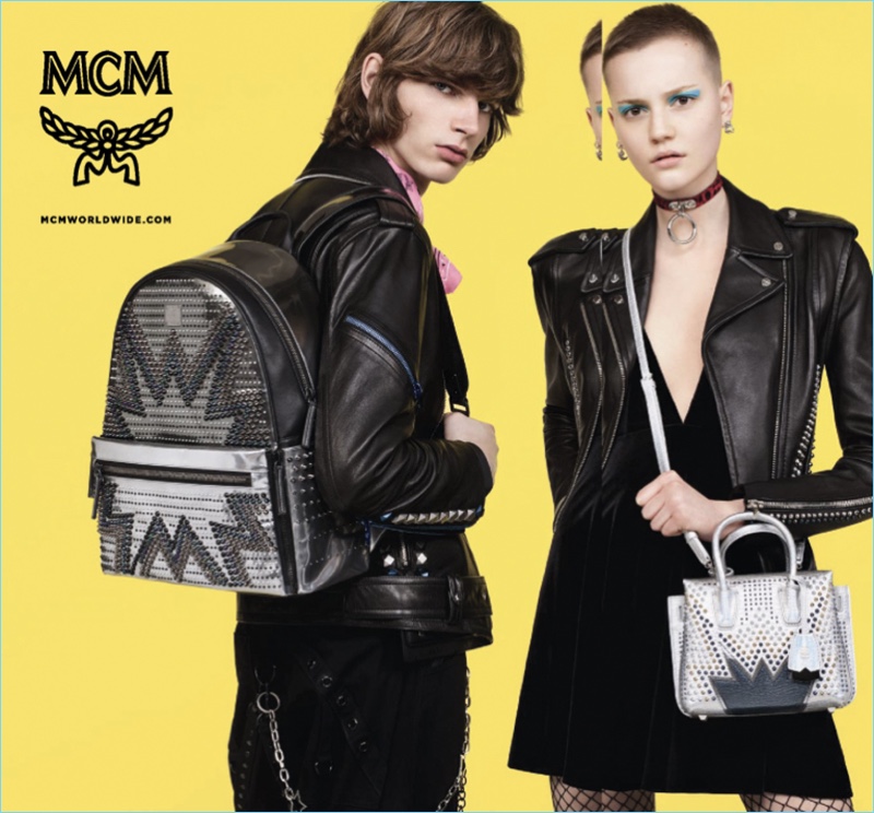 Models Lina Hoss and Erik van Gils front MCM's spring-summer 2017 campaign.